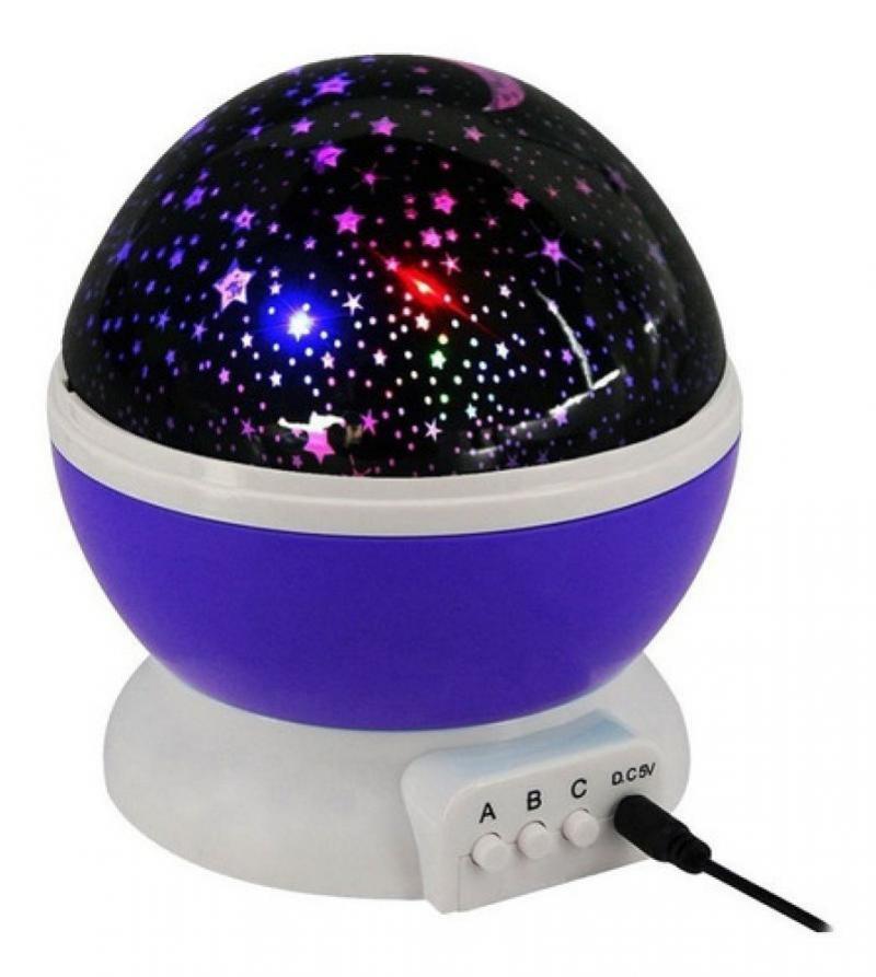 Velador Luz De Noche Giratorio Proyector De Estrellas
