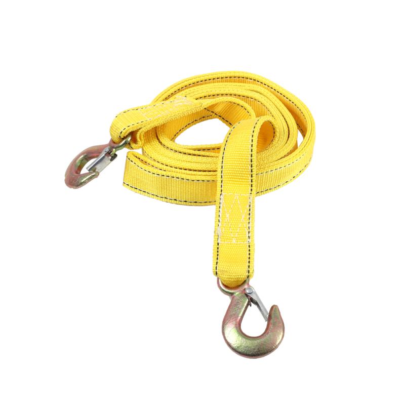 Eslinga De Remolque Plana Soga 4 M Con Ganchos Metalicos