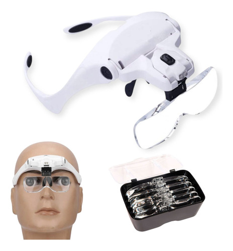 Lupa 5 Lentes Amplificador Con 2 Led