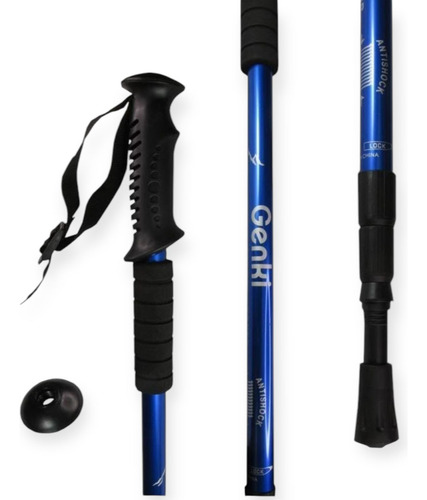 Bastón De Trekking Mango Senderismo 60cm - 135cm Antishock