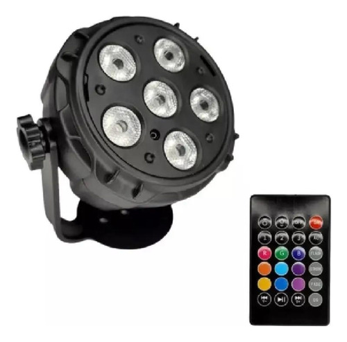 Mini Flash Luz 6 Led Rgb Con Control Remoto