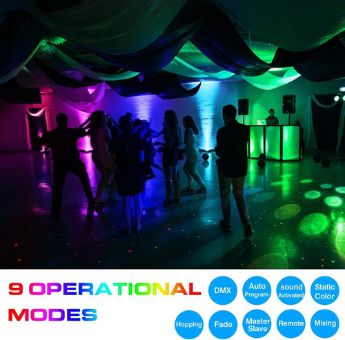 Mini Flash Luz 6 Led Rgb Con Control Remoto