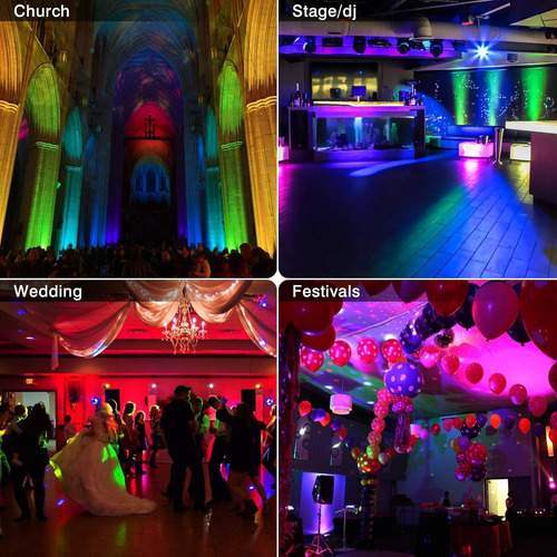 Mini Flash Luz 6 Led Rgb Con Control Remoto