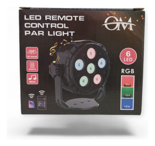 Mini Flash Luz 6 Led Rgb Con Control Remoto
