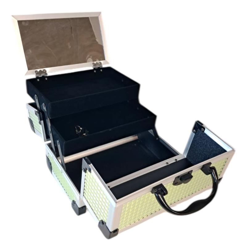 Maletin Porta Cosmetico Con Espejo Portatil