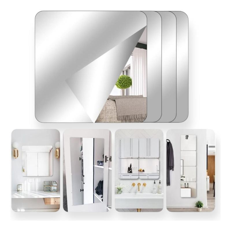 Espejo De Pared Cuadrado 30cm Autoadhesivo