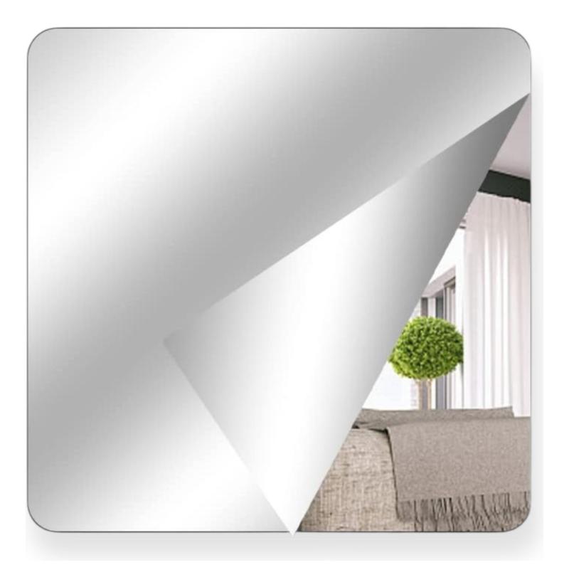 Espejo De Pared Cuadrado 30cm Autoadhesivo