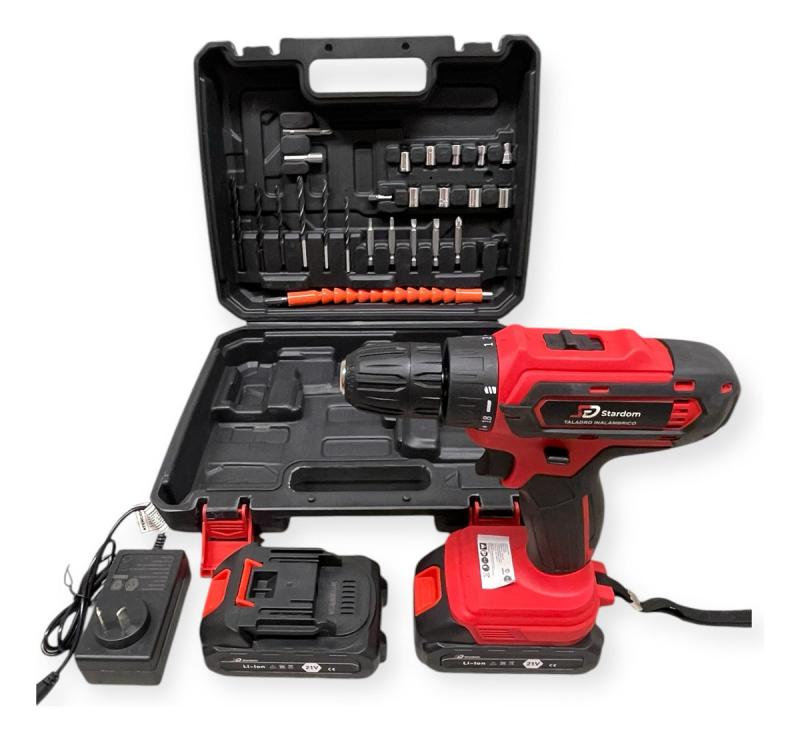 Taladro Atornillador Inalambrico 24 Piezas 2 Baterias 21v