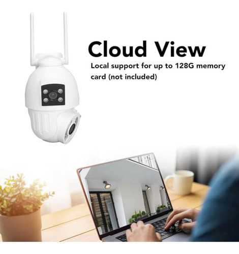 Camara De Seguridad Detencion De Movimiento Wifi 2 Lentes