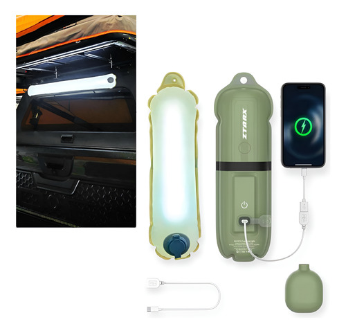Linterna Inflable Carga Solar Y Usb Luz Led Camping