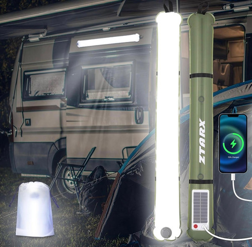 Linterna Inflable Carga Solar Y Usb Luz Led Camping