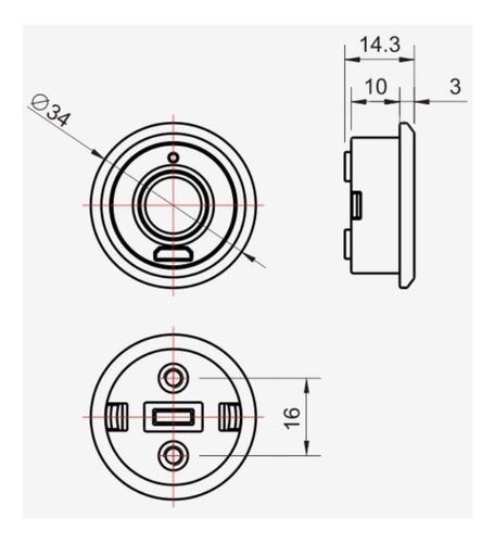 Cerradura Digital Muebles Cajones Mini F050 Huella