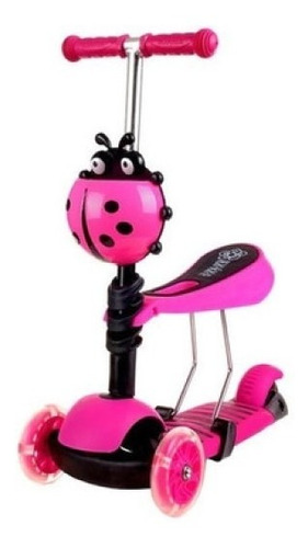 Monopatín Infantil Andador 3 En 1 Con Luz Led Rgb