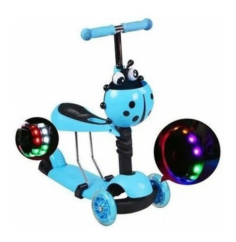 Monopatín Infantil Andador 3 En 1 Con Luz Led Rgb