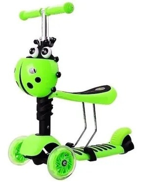 Monopatín Infantil Andador 3 En 1 Con Luz Led Rgb