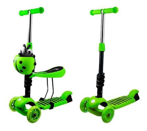 Monopatín Infantil Andador 3 En 1 Con Luz Led Rgb
