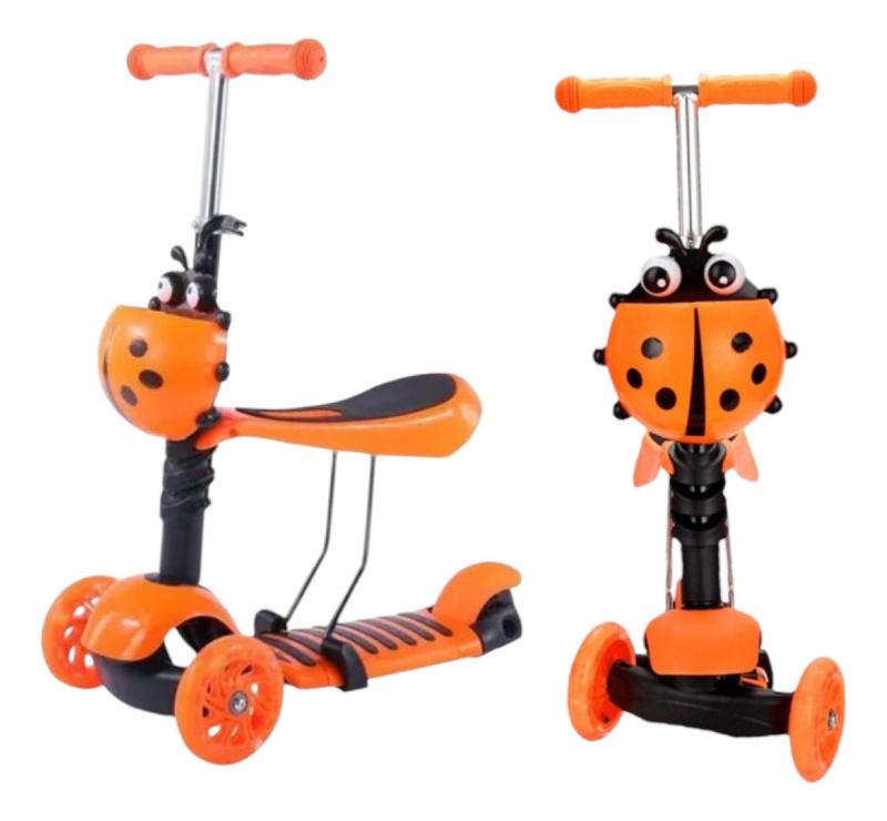Monopatín Infantil Andador 3 En 1 Con Luz Led Rgb