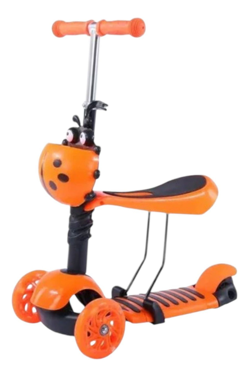 Monopatín Infantil Andador 3 En 1 Con Luz Led Rgb