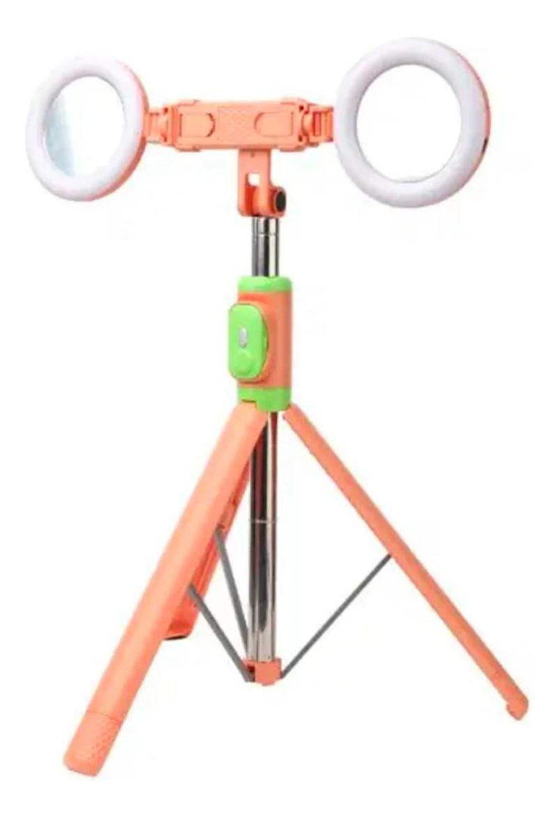 Palo Selfie Con Trípode Y Dos Aros De Luz Led Jc-18h