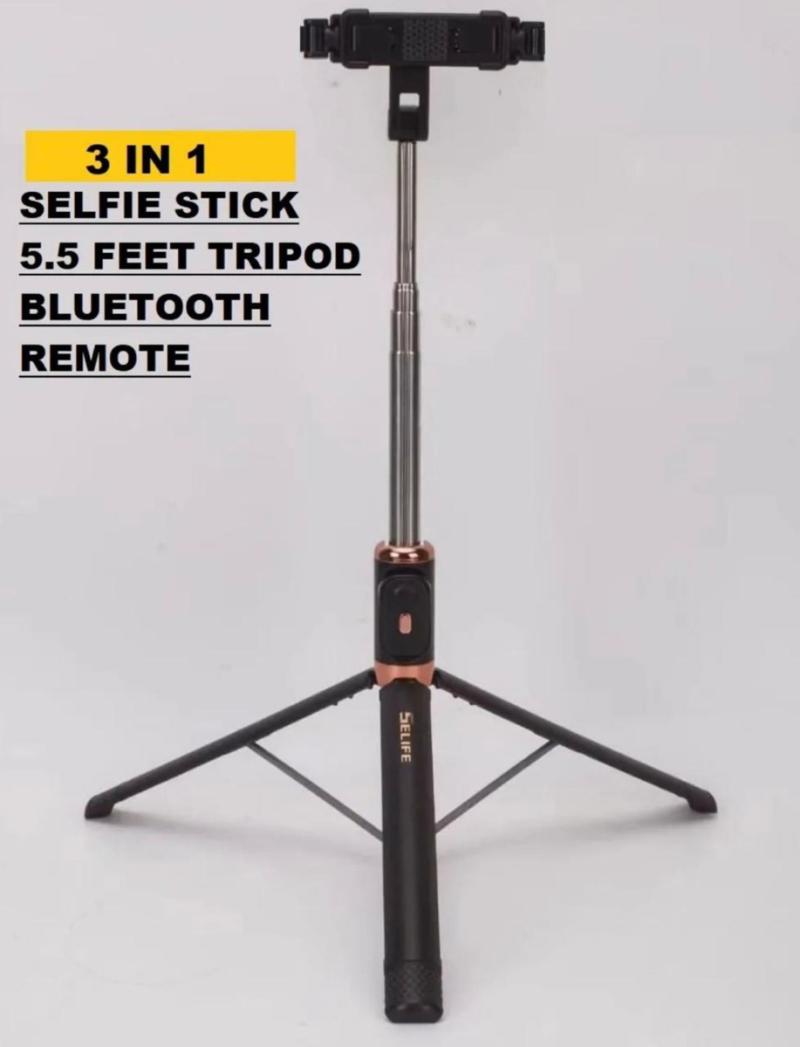 Palo Selfie Con Trípode Y Dos Aros De Luz Led Jc-18h