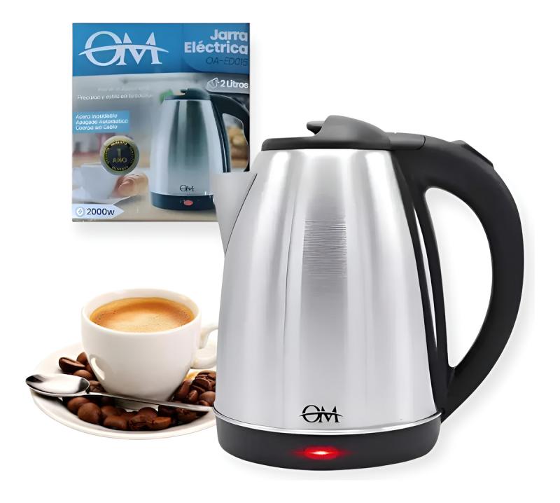Pava Eléctrica Metalica 2 Lts Jarra Acero Inoxidable