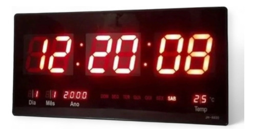 Reloj Digital Led De Pared Alarma Calendario Temperatura