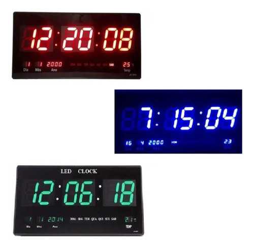 Reloj Digital Led De Pared Alarma Calendario Temperatura