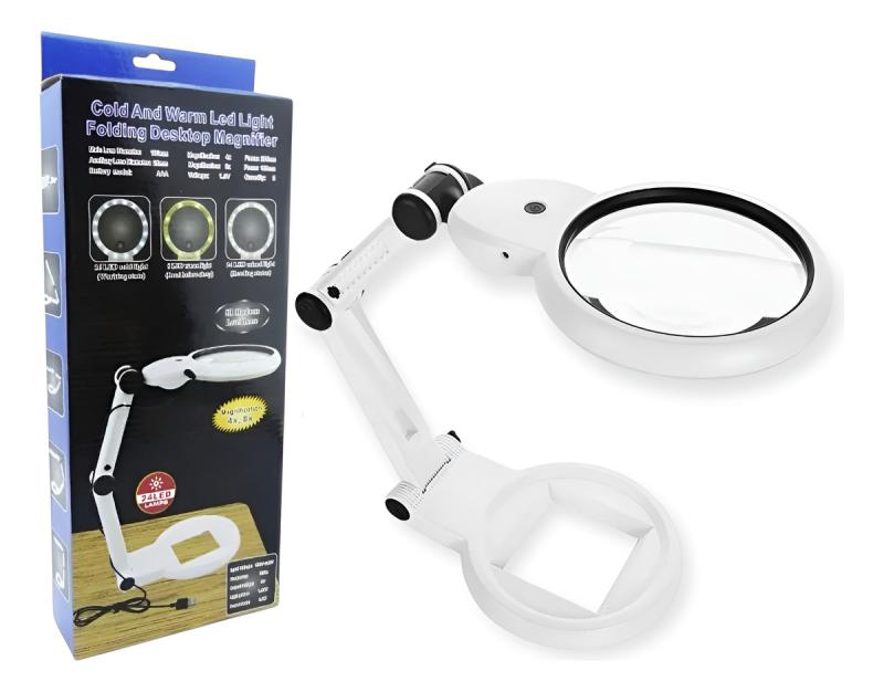 Lupa Lampara Led Con Luz Calida Y Fria