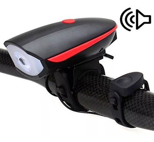 Luz Bici Delantera 3 Modos Con Bocina Recargable Usb
