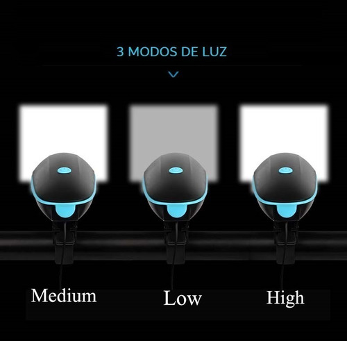 Luz Bici Delantera 3 Modos Con Bocina Recargable Usb