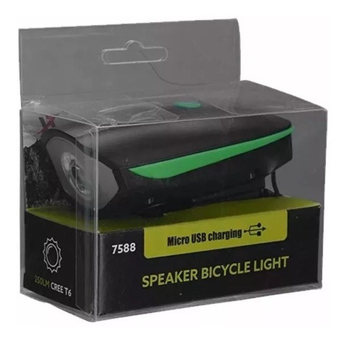 Luz Bici Delantera 3 Modos Con Bocina Recargable Usb