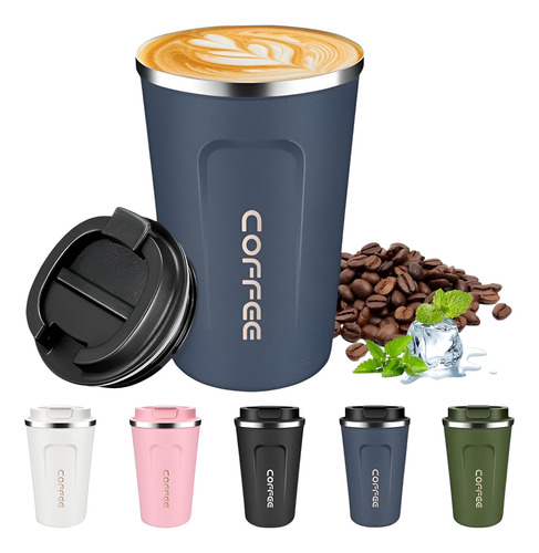 Vaso Mug Termico Cafe Hermetico Acero Doble Capa