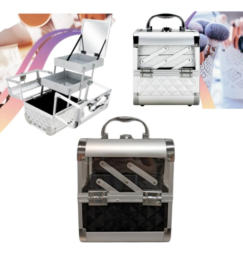 Maletin Porta Cosmeticos Con Espejo Profesional