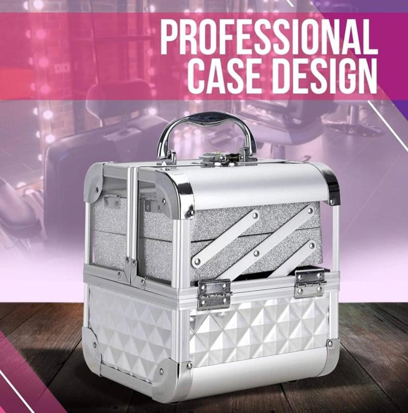 Maletin Porta Cosmeticos Con Espejo Profesional