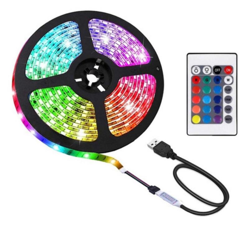 Tira De Luz Led 5050 Rgb Usb 5mts Tv Gamer Pc