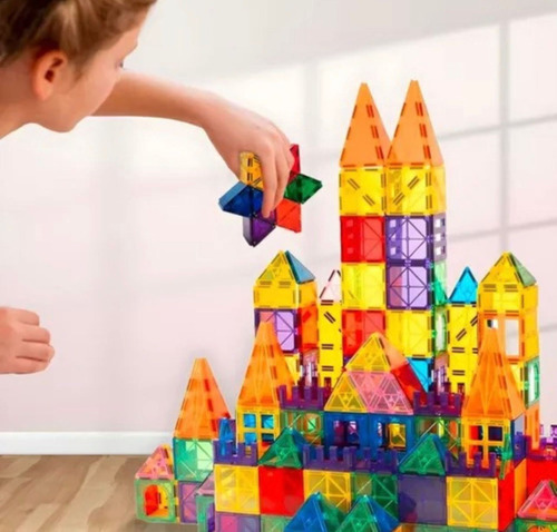 Bloques De Construcción Magnéticos 32 Piezas Magnetic Tiles