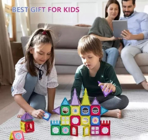 Bloques De Construcción Magnéticos 32 Piezas Magnetic Tiles