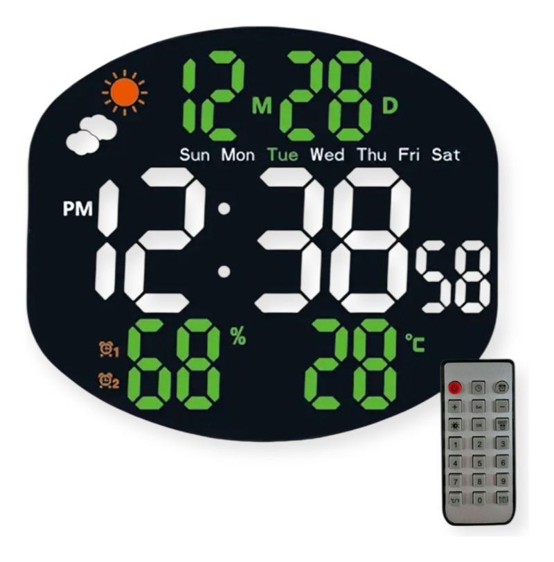 Reloj Digital De Pared Temperatura Humedad