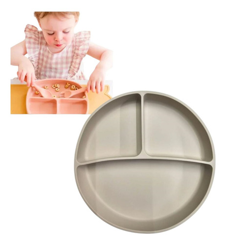 Plato De Silicona Para Bebe Con Divisiones