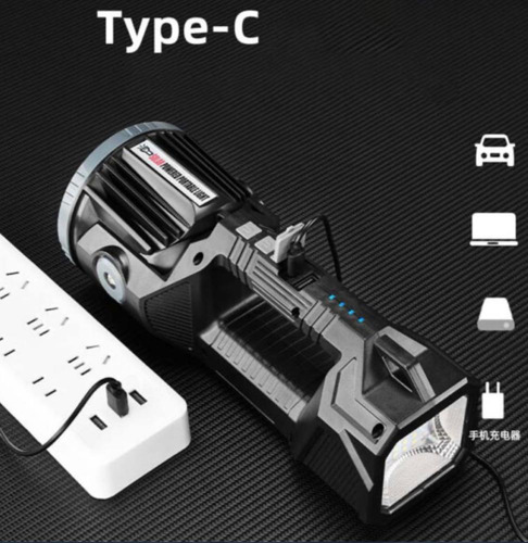 Linterna Solar De Mano Camping Alta Potencia Led 6600mah