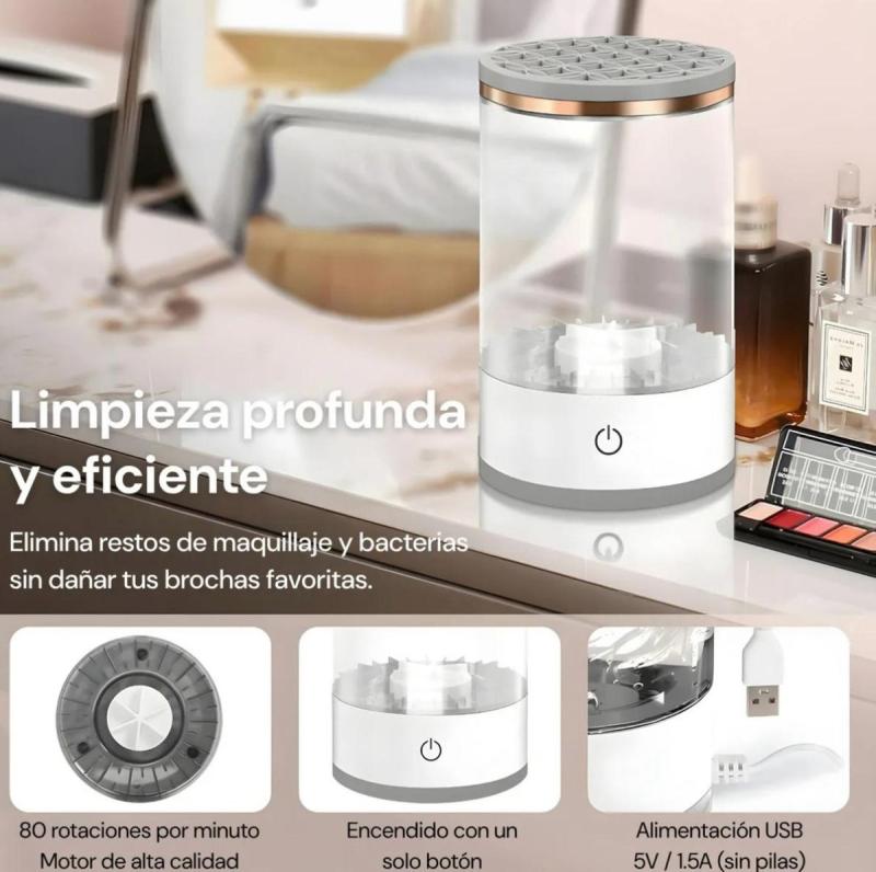 Limpiador De Brochas De Maquillaje Usb Electrico Limpieza