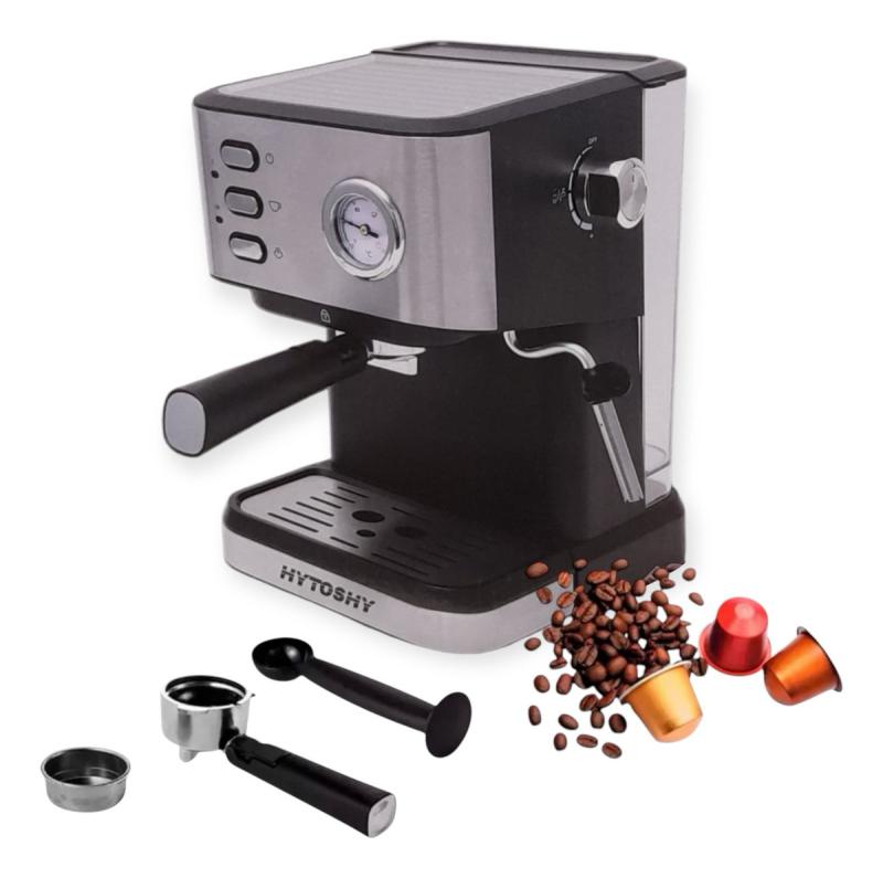 Cafetera 2 En 1 Expresso Y Capsulas Con Espumador De Leche