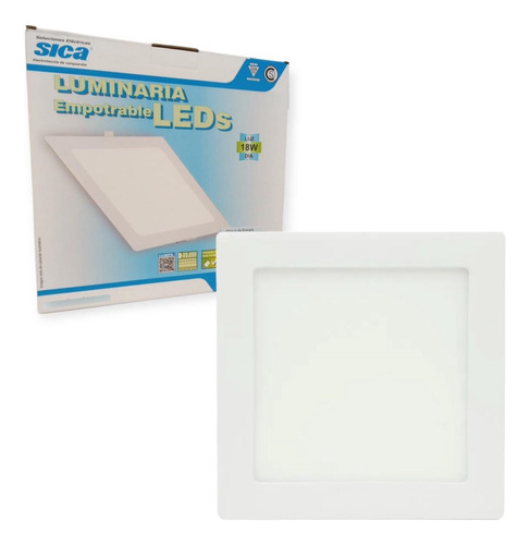 Lampara Panel Led Sica 18w Cuadrado Empotrado Ld