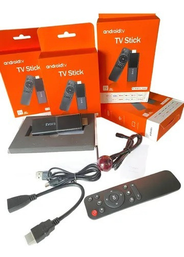 Android Tv Stick Convertidor Con Control Remoto Hdmi Negro Estándar
