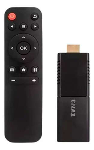Android Tv Stick Convertidor Con Control Remoto Hdmi Negro Estándar