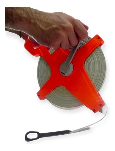 Cinta Metrica Agrimensor 50 Mts Con Manija Rebatible