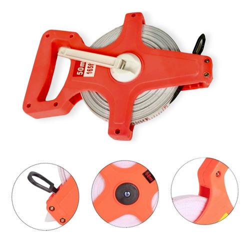 Cinta Metrica Agrimensor 50 Mts Con Manija Rebatible