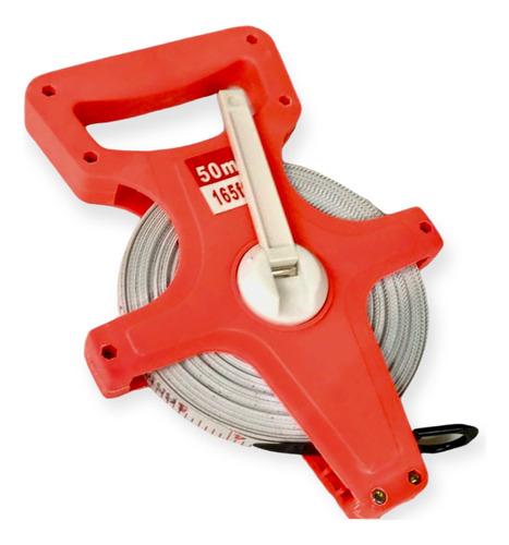 Cinta Metrica Agrimensor 50 Mts Con Manija Rebatible