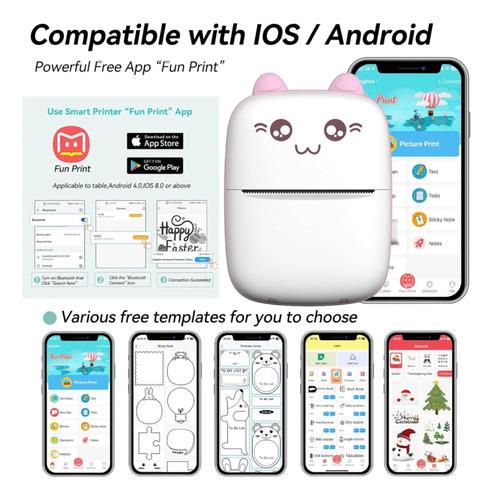 Mini Impresora Termica Portatil Inalambrica Recargable Fotos