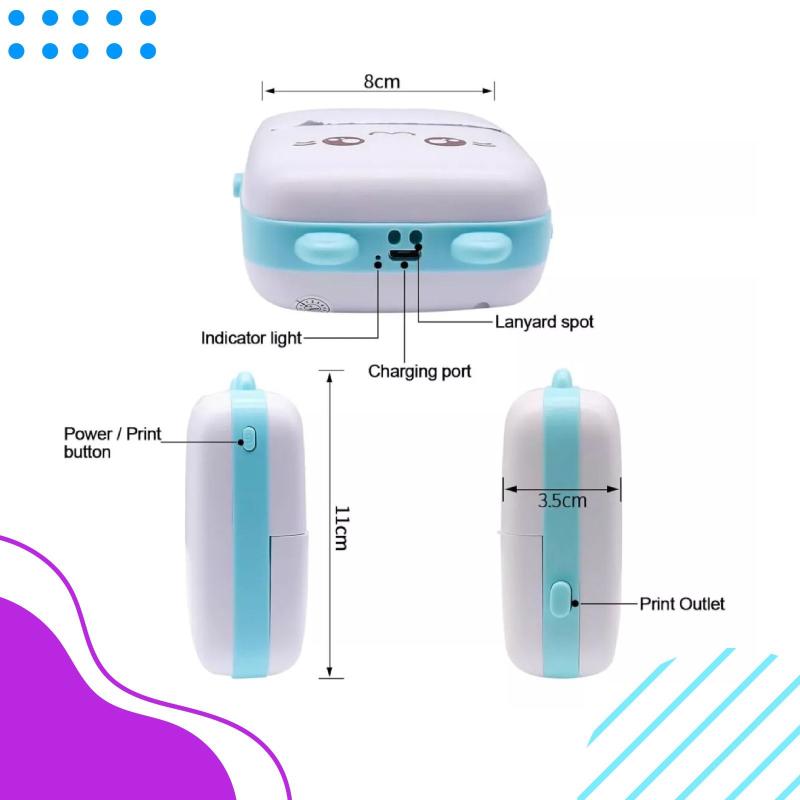 Mini Impresora Termica Portatil Inalambrica Recargable Fotos